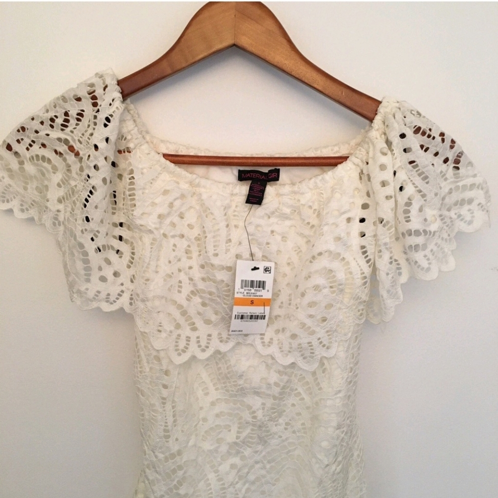Material Girl White Lace Dress